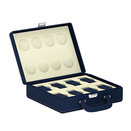 No.12 Scatola Valigetta 8 with Handle-Blue off White腕錶收藏盒