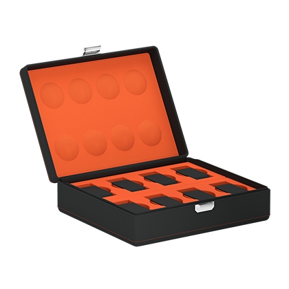 No.11 Scatola Valigetta 8 No Handle-Grey Orange腕錶收藏盒