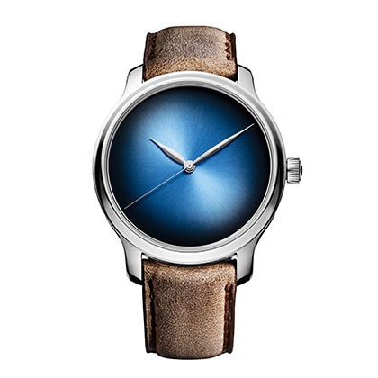 No.07 H. MOSER & CIE. 勇創者大三針電光藍腕錶